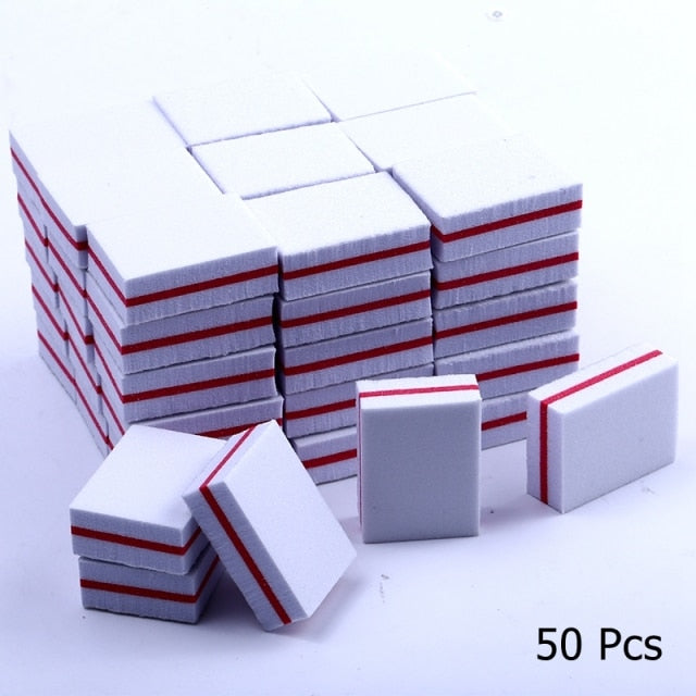 10/25/50pcs lot Double-sided Mini Nail File Blocks