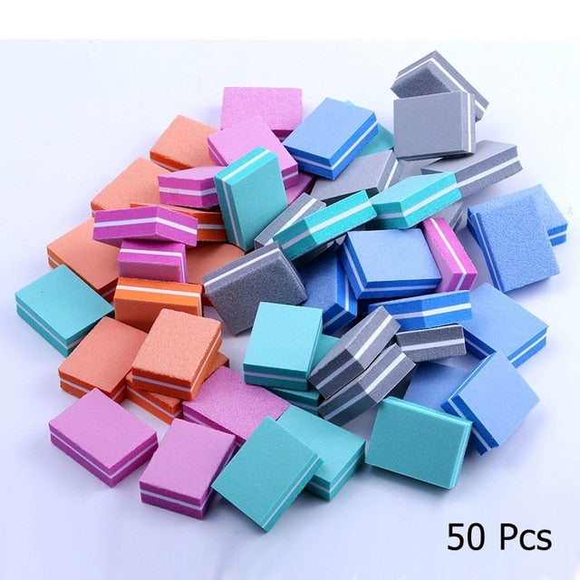 10/25/50pcs lot Double-sided Mini Nail File Blocks