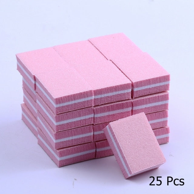 10/25/50pcs lot Double-sided Mini Nail File Blocks