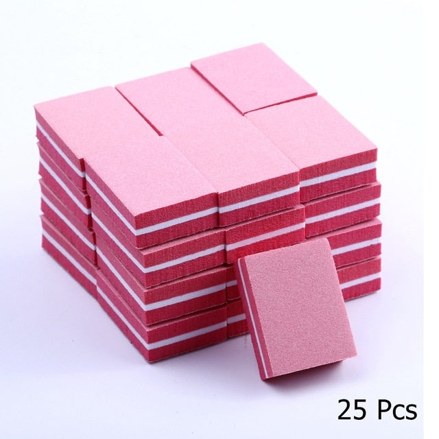 10/25/50pcs lot Double-sided Mini Nail File Blocks