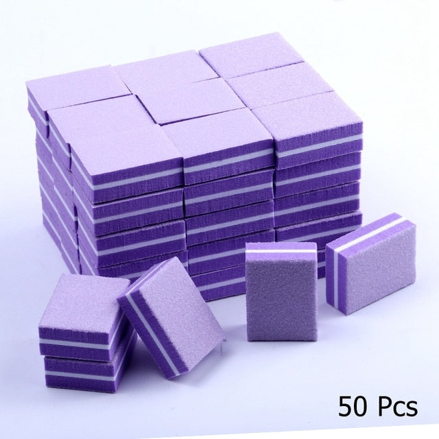 10/25/50pcs lot Double-sided Mini Nail File Blocks