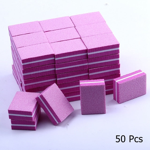 10/25/50pcs lot Double-sided Mini Nail File Blocks