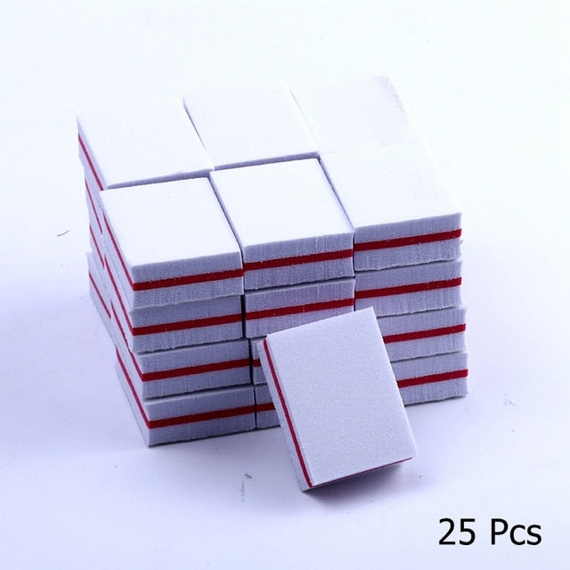 10/25/50pcs lot Double-sided Mini Nail File Blocks