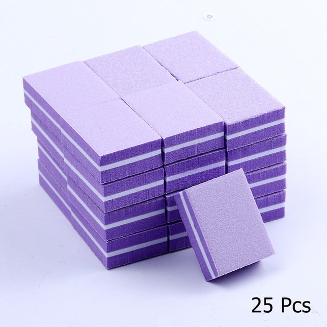 10/25/50pcs lot Double-sided Mini Nail File Blocks