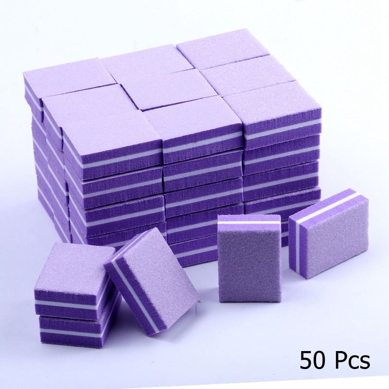10/25/50pcs lot Double-sided Mini Nail File Blocks