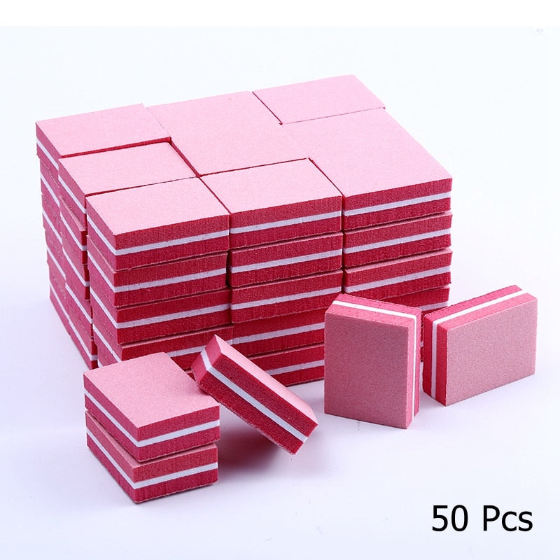 10/25/50pcs lot Double-sided Mini Nail File Blocks