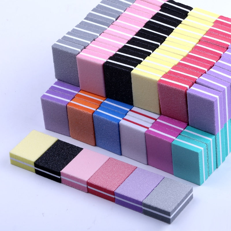 10/25/50pcs lot Double-sided Mini Nail File Blocks