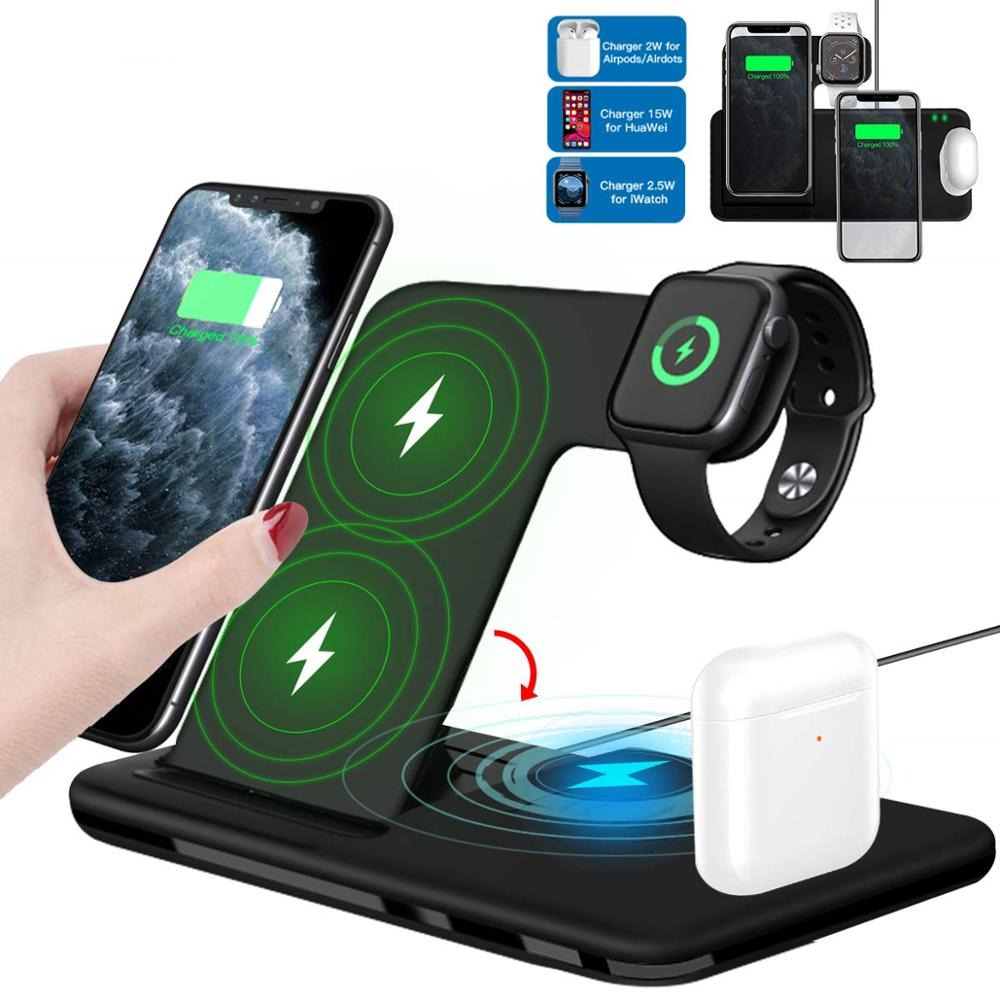 15W Qi Fast Wireless Charger Stand For iPhone