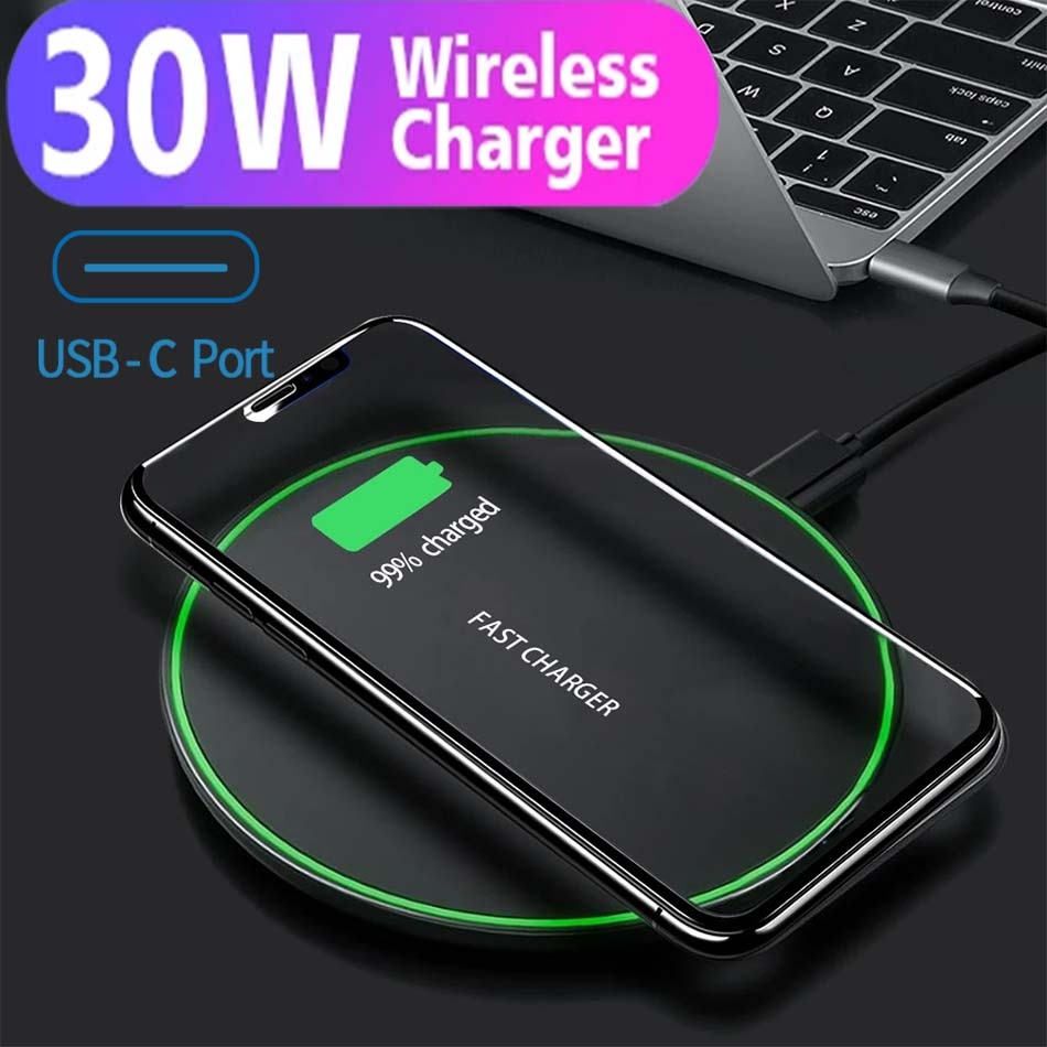 30W Qi Wireless Charger For iPhone