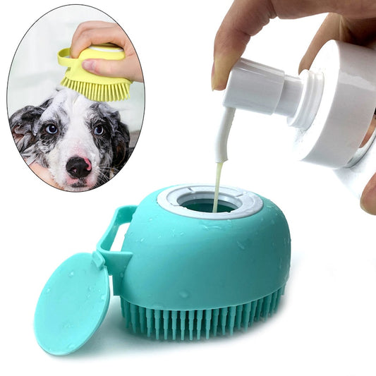 Dog Cat Bath Massage Gloves Brush